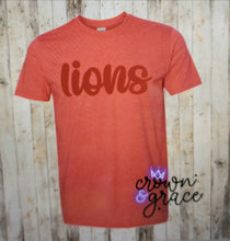 Load image into Gallery viewer, Tone on Tone Spirit Tee -Foxes, Lions, Panthers, Hornets