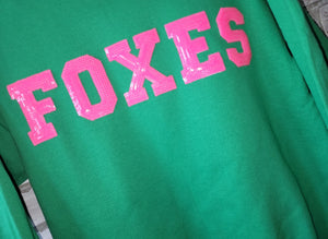 Pink Out Foxes -sequin patches
